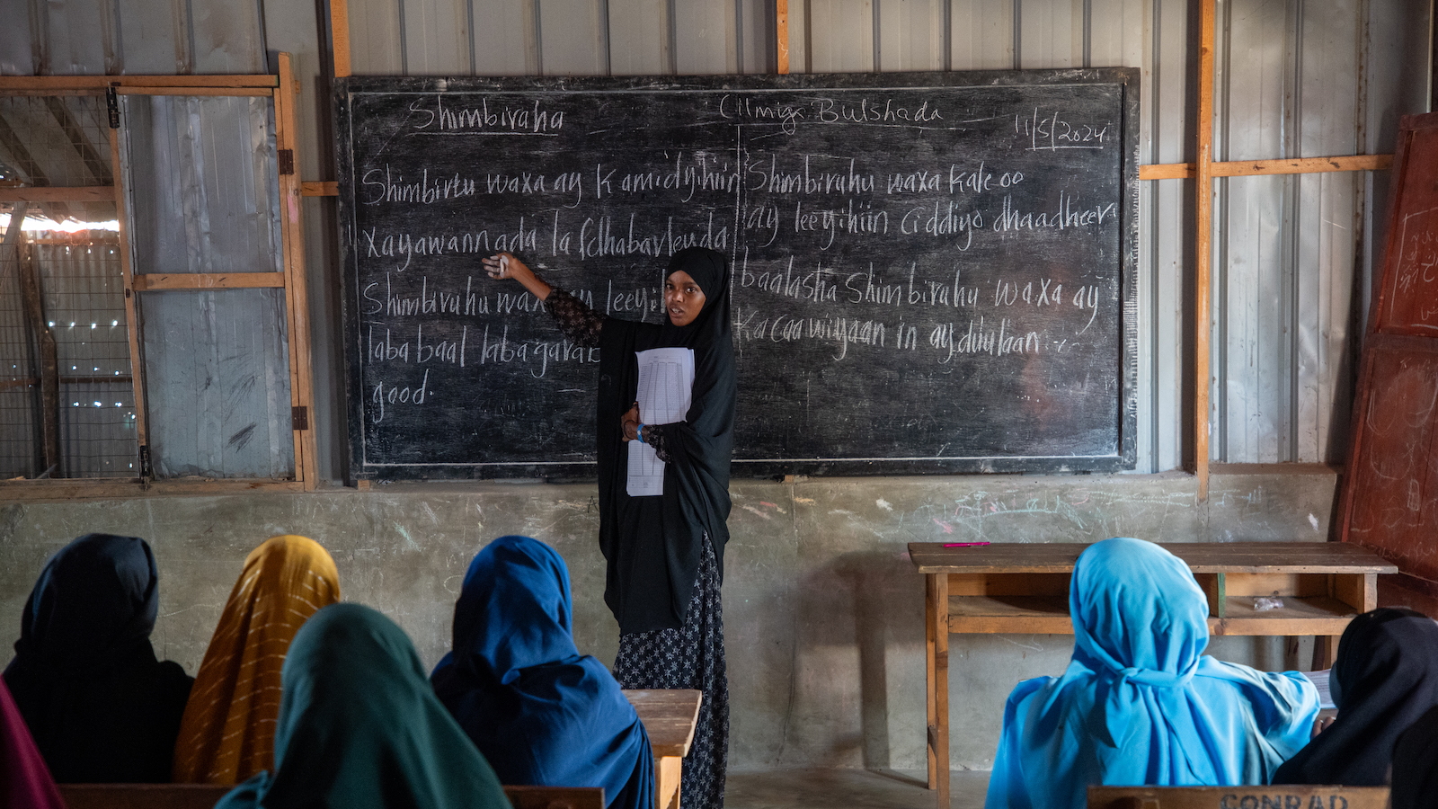 Students attending classes at Jalaqsan School. Photo: Mustafa Saeed/Concern Worldwide